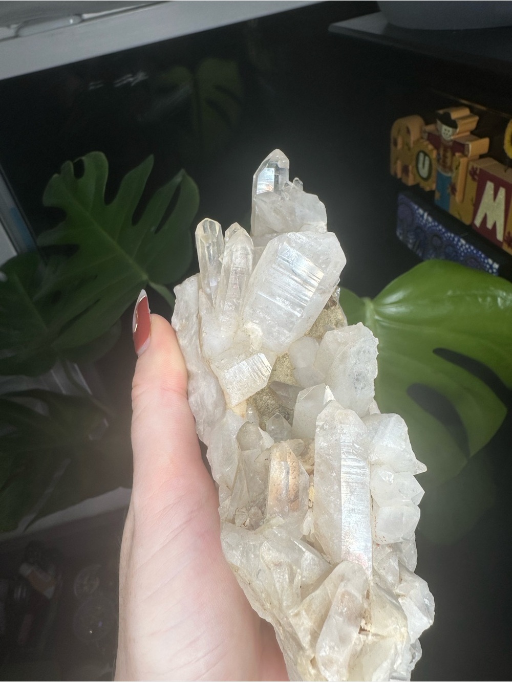 Natural Clear Quartz Crystal Cluster - Translucent White